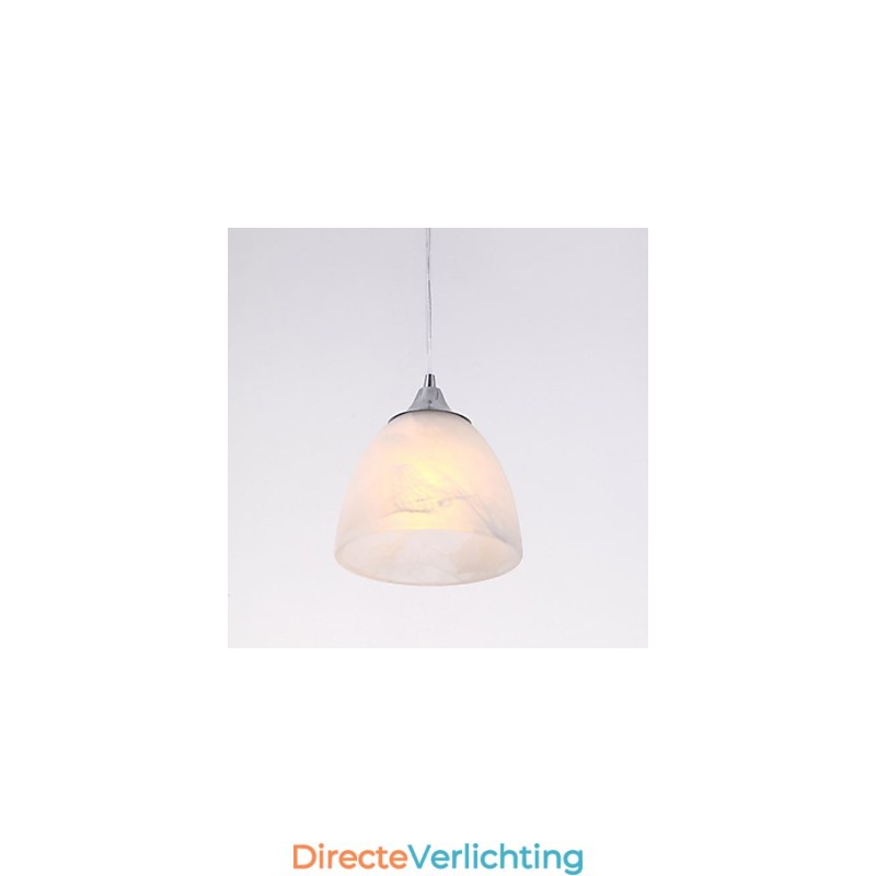 Moderne wijnbeker langwerpige hanglamp met drie lampen
