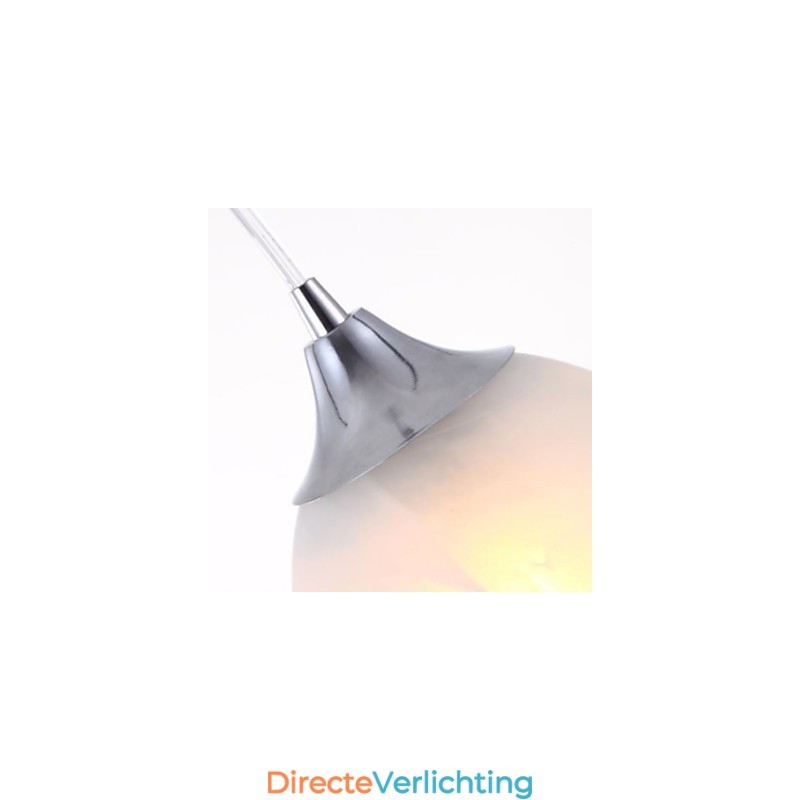 Moderne wijnbeker langwerpige hanglamp met drie lampen