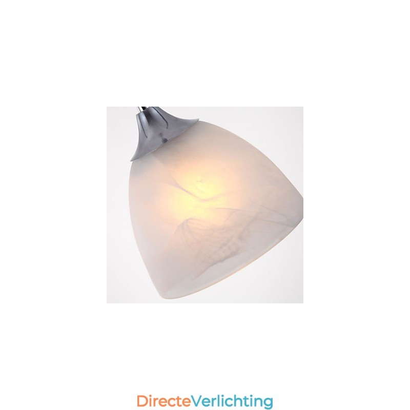 Moderne wijnbeker langwerpige hanglamp met drie lampen