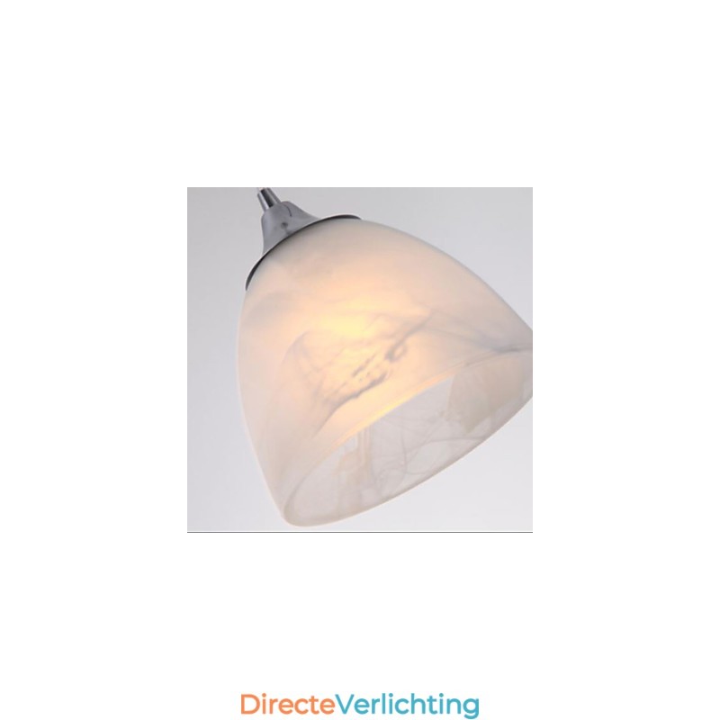 Moderne wijnbeker langwerpige hanglamp met drie lampen