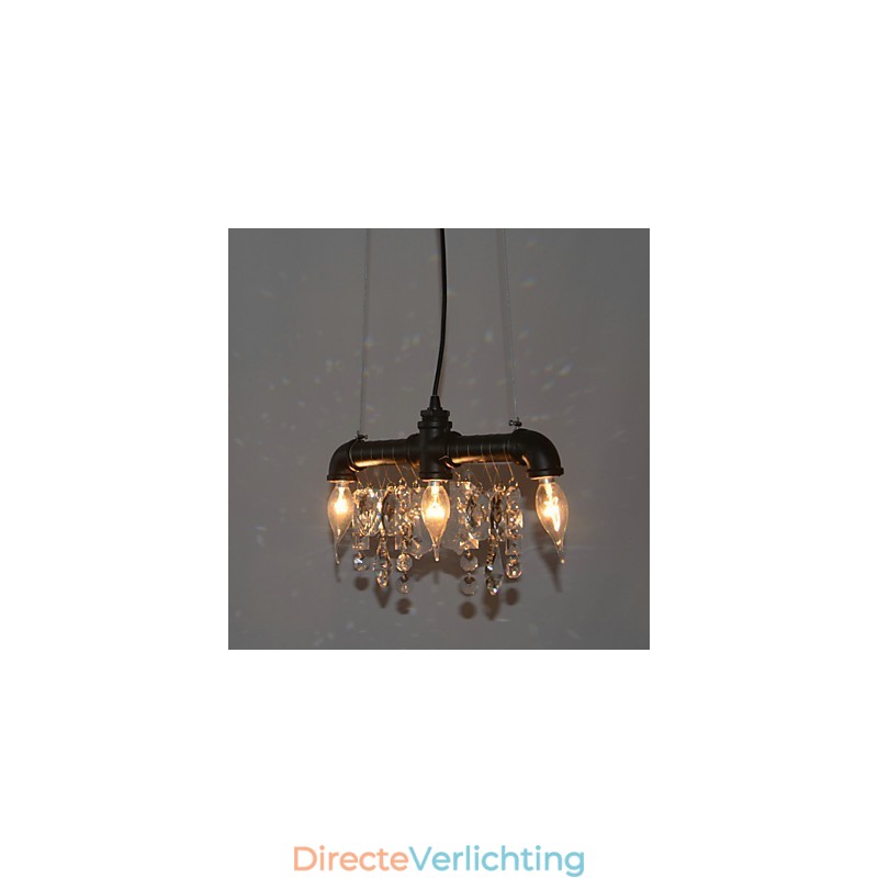 Noord-Amerikaanse stijl creatieve 3-lichts hanglamp in pijpontwerp