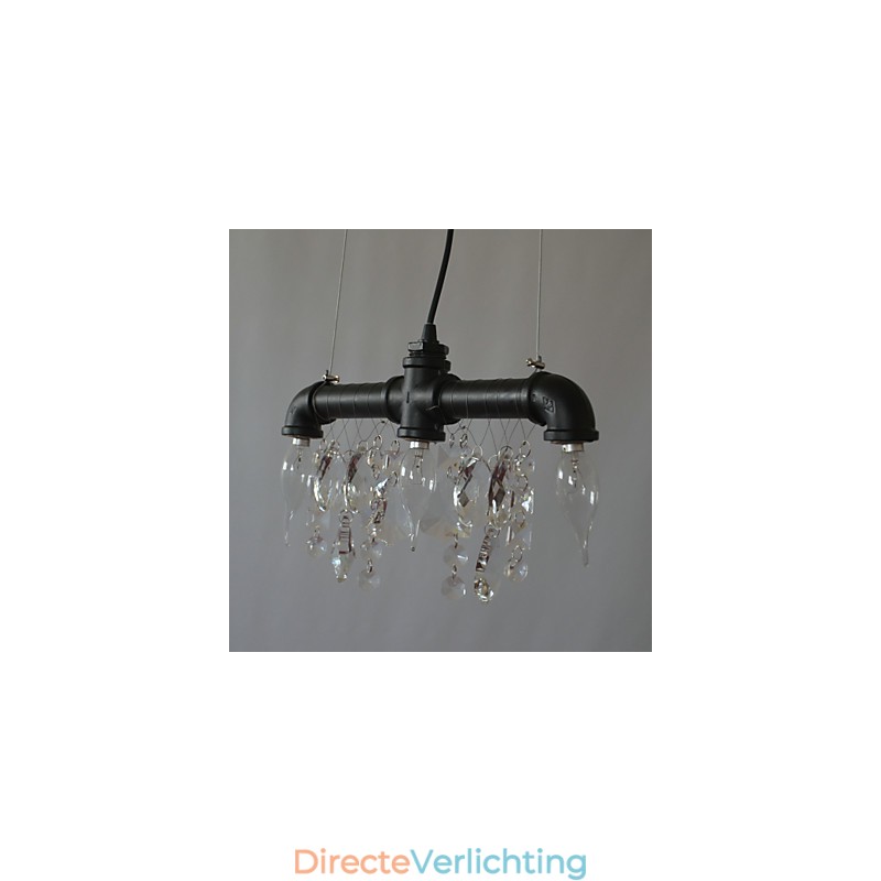 Noord-Amerikaanse stijl creatieve 3-lichts hanglamp in pijpontwerp