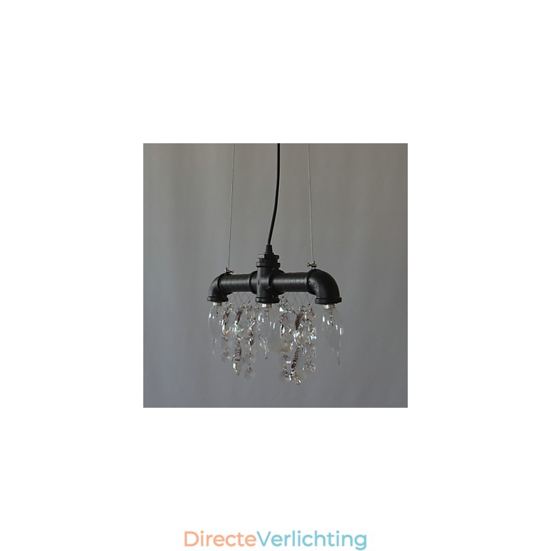 Noord-Amerikaanse stijl creatieve 3-lichts hanglamp in pijpontwerp