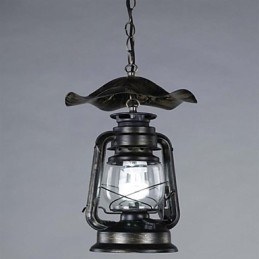 Vintage messing lantaarn hanglamp met 1 licht