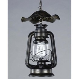Vintage messing lantaarn hanglamp met 1 licht