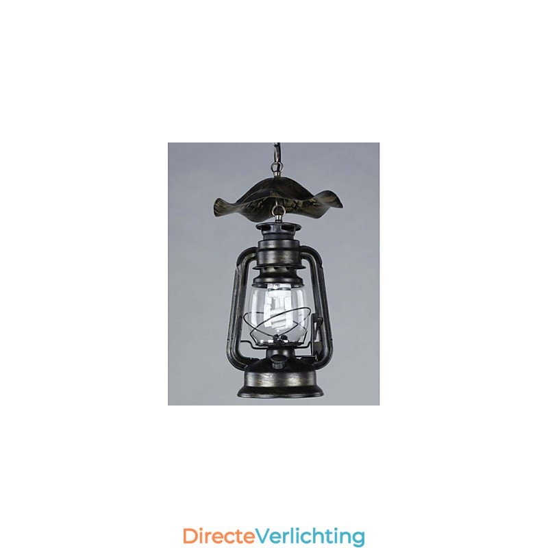 Vintage messing lantaarn hanglamp met 1 licht