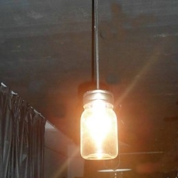 Moderne minimalistische hanglamp met 1 licht in flesvorm
