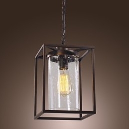Traditionele klassieke vintage lantaarn mini-stijl gegalvaniseerde hanglamp eetkamer