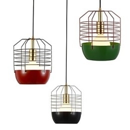 Mini Artistieke Spinnenweb Hanglamp 1 Licht Moderne Eenvoudige Afwerking Zwart Wit Groen Rood Koolstofstaal Hanglamp