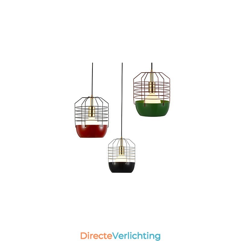 Mini Artistieke Spinnenweb Hanglamp 1 Licht Moderne Eenvoudige Afwerking Zwart Wit Groen Rood Koolstofstaal Hanglamp