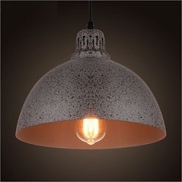 Vintage metalen stippen hanglamp met één lichtbron