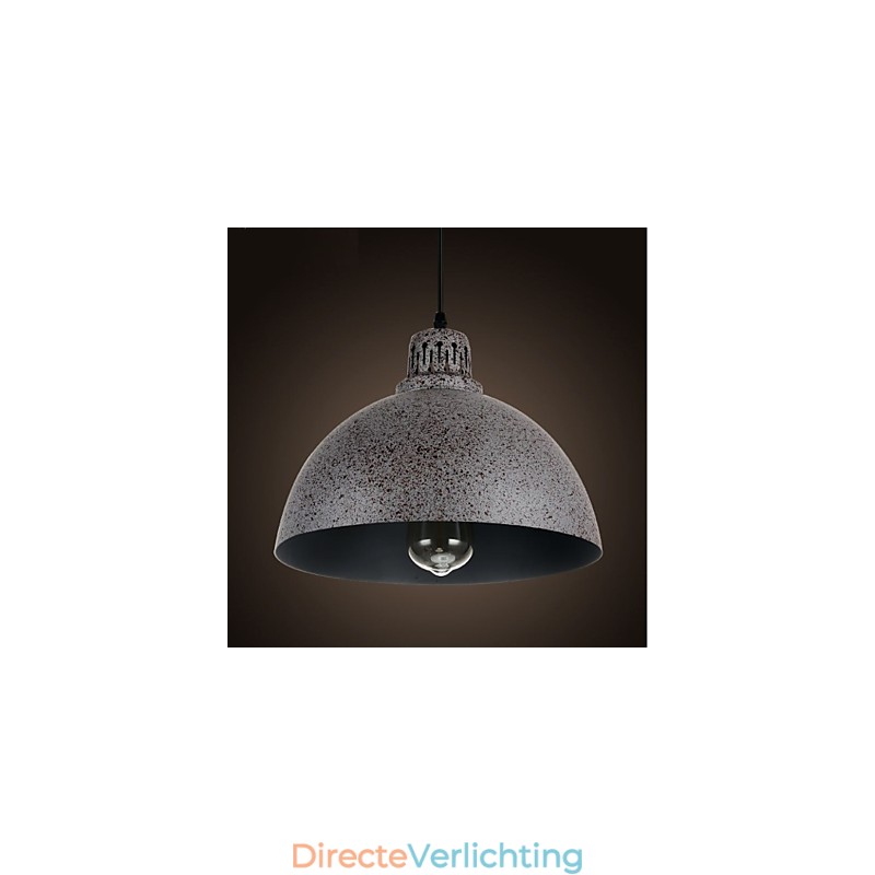 Vintage metalen stippen hanglamp met één lichtbron