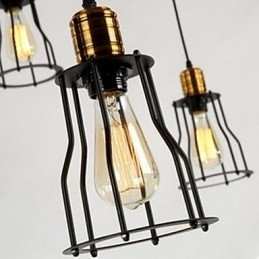 Amerikaans Landelijk Industrieel Individualiteit Creatief Zittend Zes kleine Kookplaat Hoofd Hanglamp