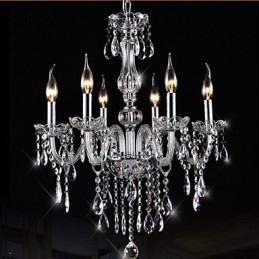 6 Arms Vintage Luxe Verlichting K9 Kristallen Kroonluchter Plafond Hanglamp