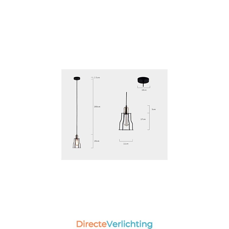 Amerikaanse industriële vintage café buffet ideeën smeedijzeren kooi hanglamp zittend