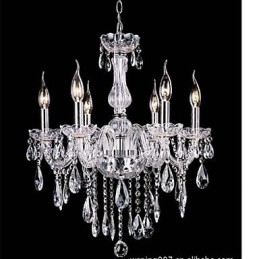 6 Arms Vintage Luxe Verlichting K9 Kristallen Kroonluchter Plafond Hanglamp