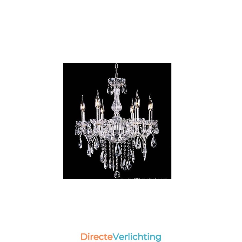 6 Arms Vintage Luxe Verlichting K9 Kristallen Kroonluchter Plafond Hanglamp