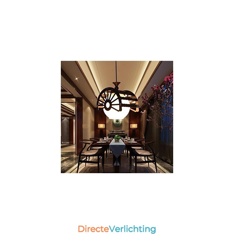 Moderne retrostijl van de oudheid voor klassieke houten kroonluchterlampverlichting