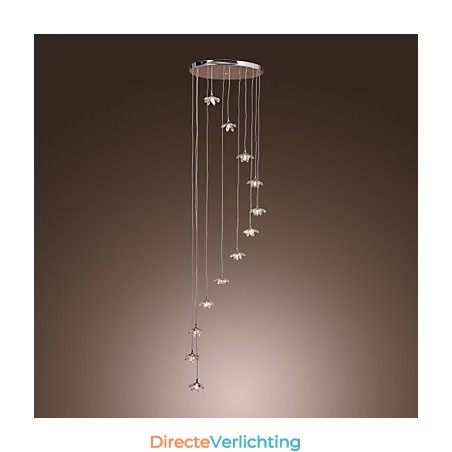 Moderne, eigentijdse kristallen mini-stijl chromen metalen hanglamp Moderne, eigentijdse kristallen mini-stijl chromen metalen hanglamp