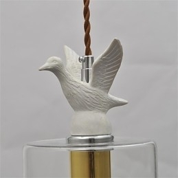 Creatieve vogel glazen kroonluchter hanglamp met glazen kap