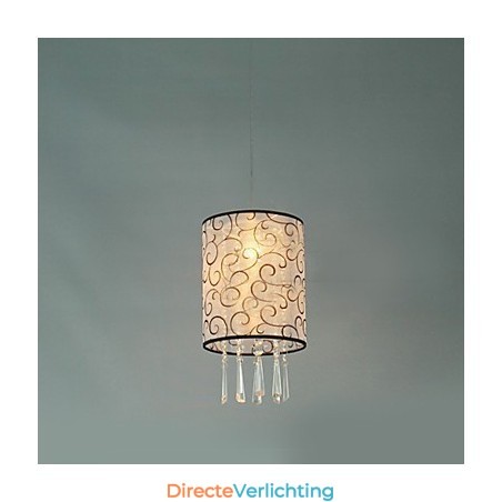 Moderne eigentijdse Drum Crystal Mini-stijl gegalvaniseerde hanglamp Moderne eigentijdse Drum Crystal Mini-stijl gegalvaniseerde hanglamp