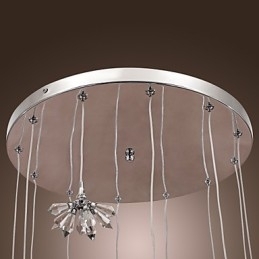 Moderne, eigentijdse kristallen mini-stijl chromen metalen hanglamp