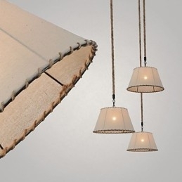 1 lampen hanglampen vintage stijl industriële stijl gele stoffen en metalen druppellamp