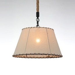1 lampen hanglampen vintage stijl industriële stijl gele stoffen en metalen druppellamp