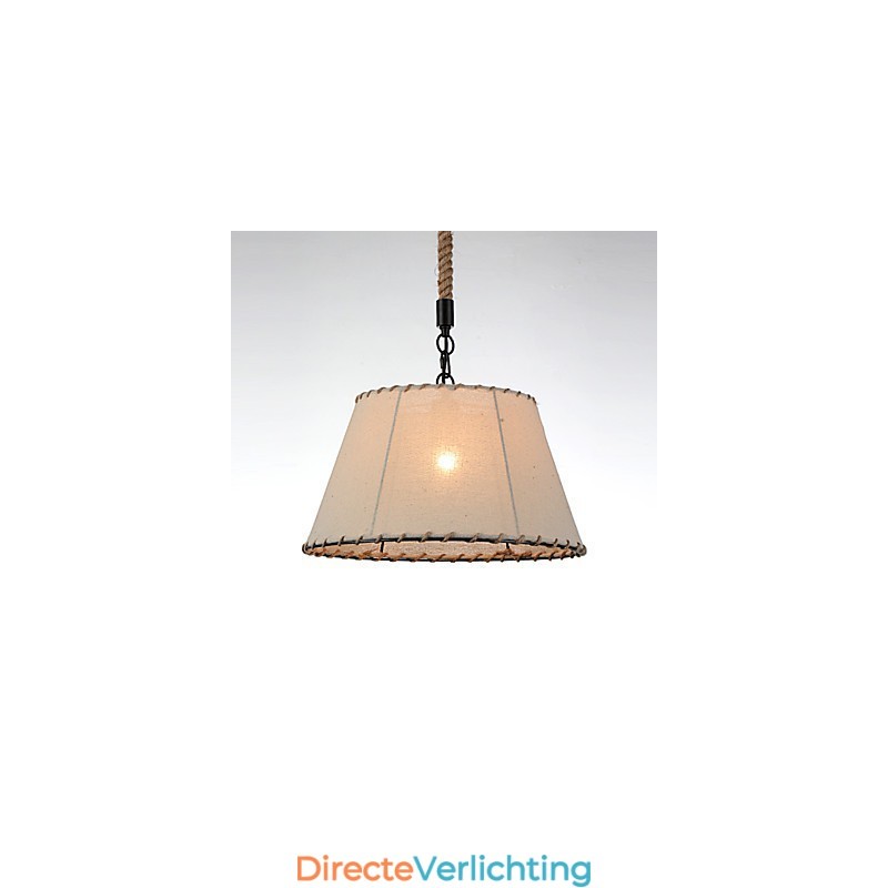 1 lampen hanglampen vintage stijl industriële stijl gele stoffen en metalen druppellamp