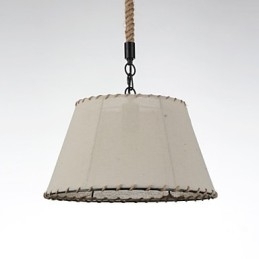 1 lampen hanglampen vintage stijl industriële stijl gele stoffen en metalen druppellamp