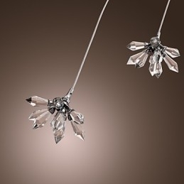 Moderne, eigentijdse kristallen mini-stijl chromen metalen hanglamp