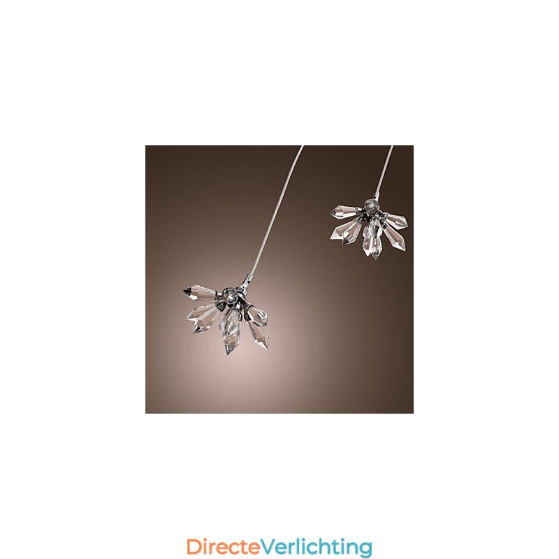 Moderne, eigentijdse kristallen mini-stijl chromen metalen hanglamp