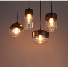 De Nordic Creative Stair Shop'S Art smeedijzeren glazen kroonluchterlamp