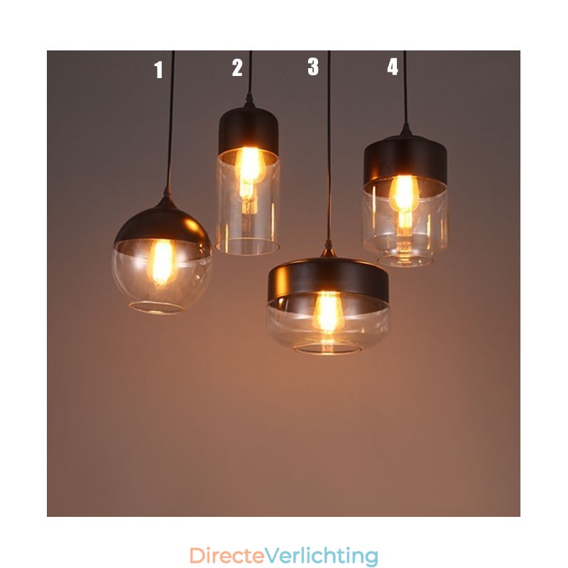De Nordic Creative Stair Shop'S Art smeedijzeren glazen kroonluchterlamp