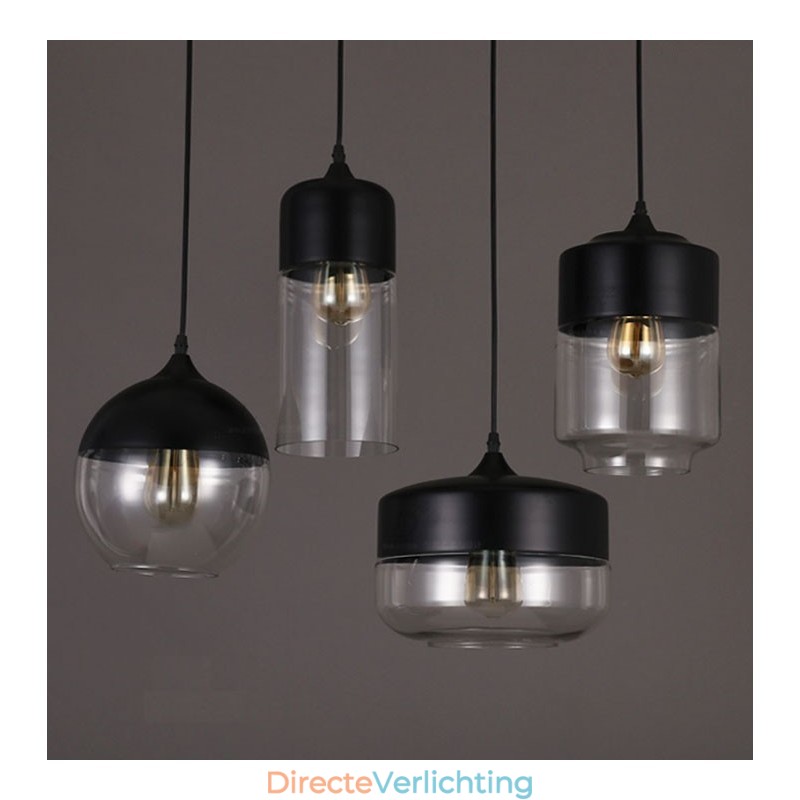 De Nordic Creative Stair Shop'S Art smeedijzeren glazen kroonluchterlamp