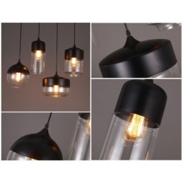 De Nordic Creative Stair Shop'S Art smeedijzeren glazen kroonluchterlamp