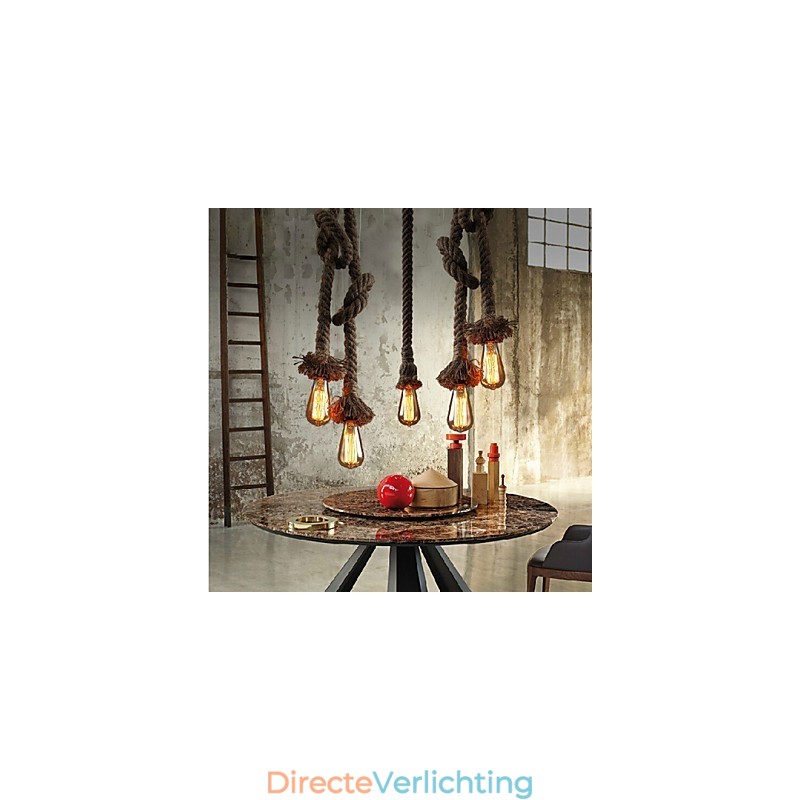 1 licht DIY kunst henneptouw licht creatieve henneptouw kroonluchter lang 100cm Stuur 1 lamp