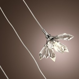 Moderne, eigentijdse kristallen mini-stijl chromen metalen hanglamp