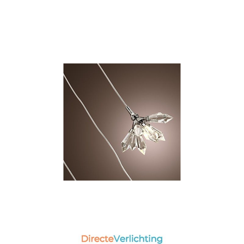 Moderne, eigentijdse kristallen mini-stijl chromen metalen hanglamp