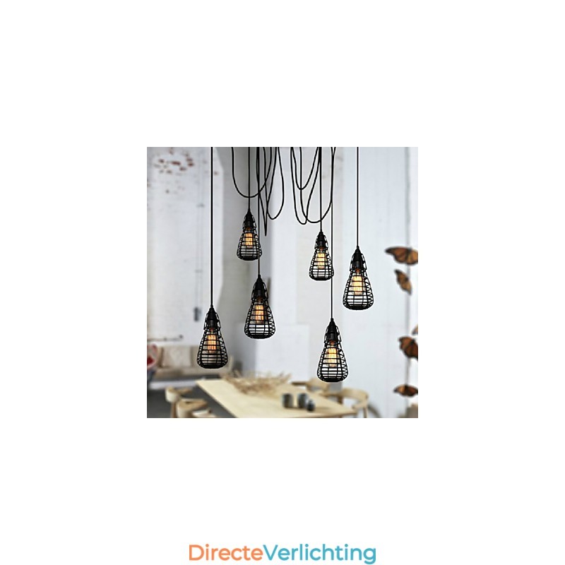 Amerikaanse industriële creatieve restauratie van oude manieren smeedijzeren kooi enkele kop hanglamp