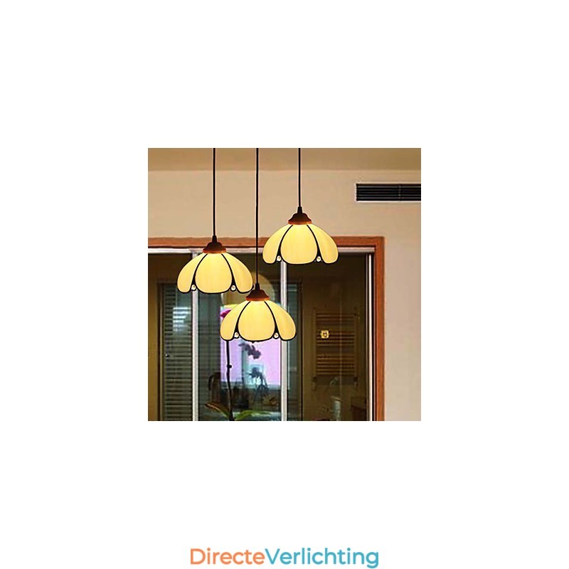 Europese landelijke creatieve kunsten Gebrandschilderde kroonluchter Herstellen van oude manieren Lamp Licht
