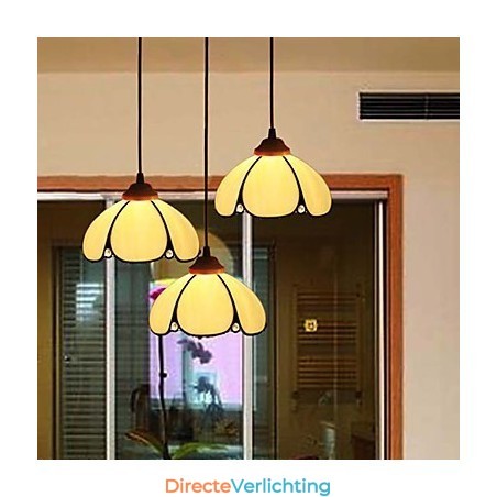Europese landelijke creatieve kunsten Gebrandschilderde kroonluchter Herstellen van oude manieren Lamp Licht Europese landelijke creatieve kunsten Gebrandschilderde kroonluchter Herstellen van oude manieren Lamp Licht