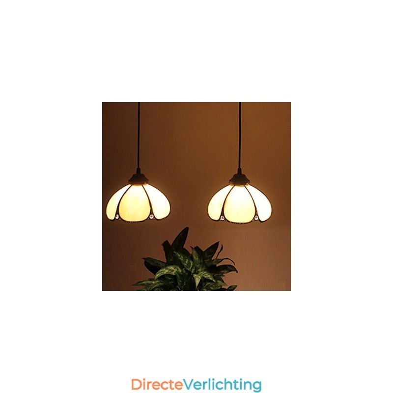 Europese landelijke creatieve kunsten Gebrandschilderde kroonluchter Herstellen van oude manieren Lamp Licht