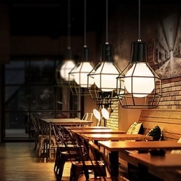 Landelijke gegalvaniseerde metalen hanglamp garage