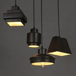 Amerikaanse landelijke retro glazen kroonluchter roestige zittende hanglamp