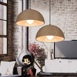 30*Herstel oude manieren Het Noordse idee Halve cirkelvormige schoorsteen Hand henneptouw Hanglamp
