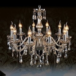 10 lampen luxe kristallen kroonluchter cognac kleur K9 kristallen kroonluchter