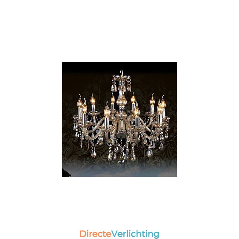 10 lampen luxe kristallen kroonluchter cognac kleur K9 kristallen kroonluchter