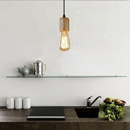 Hanglampen Traditioneel Klassiek Vintage Retro Landelijk Garage Hout Bamboe