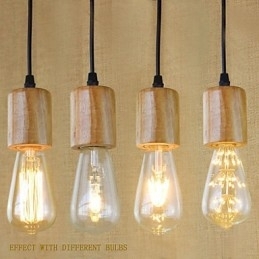 Hanglampen Traditioneel Klassiek Vintage Retro Landelijk Garage Hout Bamboe